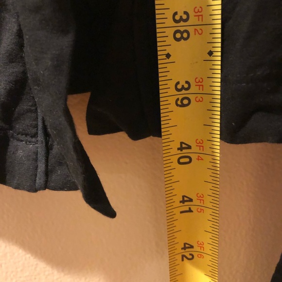 Banana Republic brand black cotton blend long sleeved true wrap dress, size XS - Picture 7 of 8